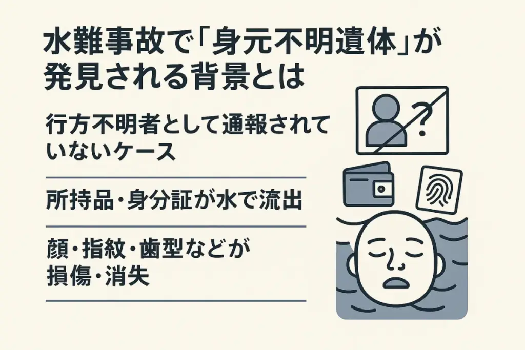 水難事故での身元不明遺体の理由